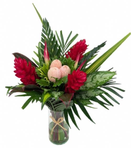 ROUND LUA RED PINK BOUQUET